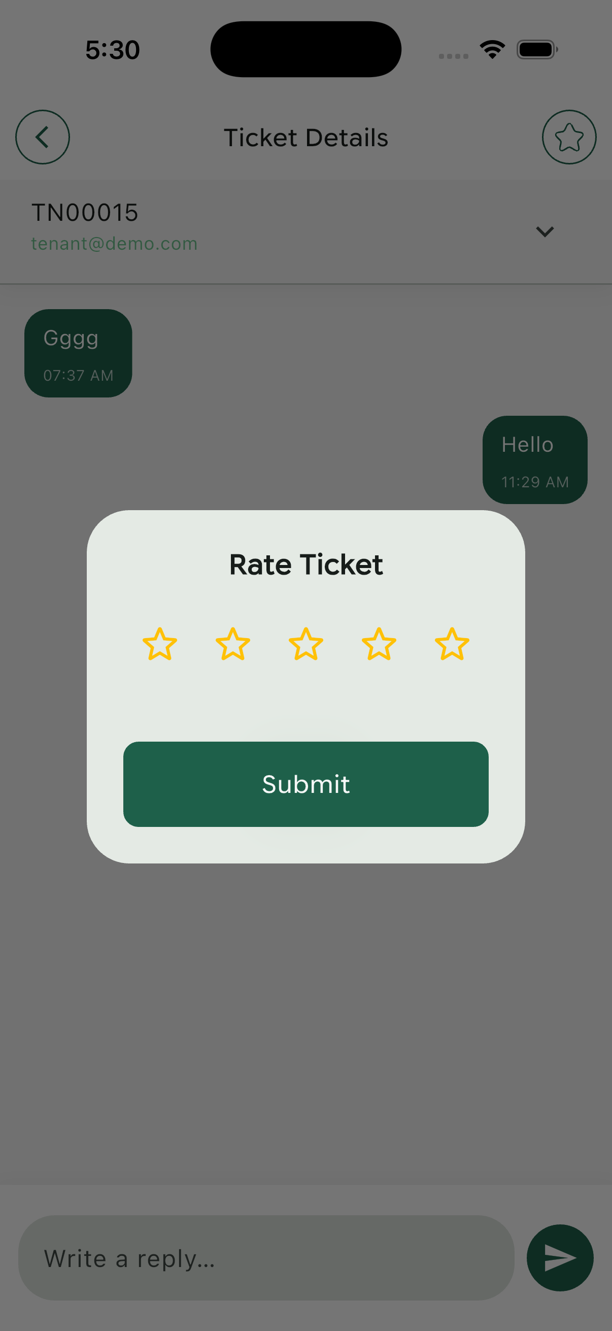 Rate Ticket